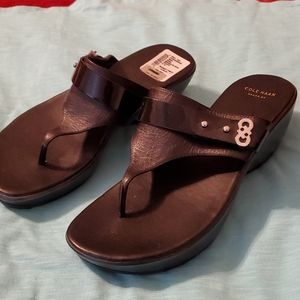 Cole Haan Margate Black Wedge Sandal Size 8